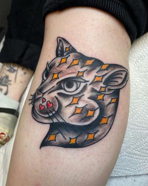 Panther Traditional Tattoo done at Hammersmith Tattoo London