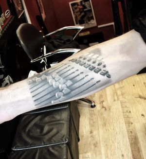 Music Studio Controller Black & Grey Realism Tattoo done at Hammersmith Tattoo London