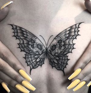 Fine Line Butterfly Tattoo done at Hammersmith Tattoo London