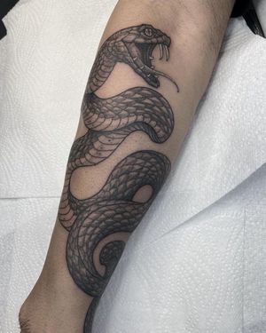 Neo Traditional Snake Tattoo done at Hammersmith Tattoo London