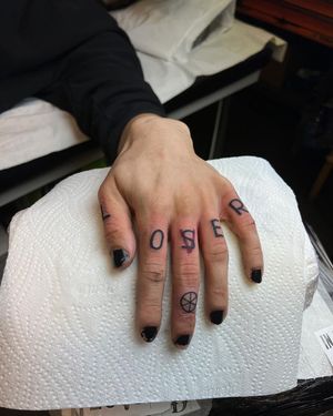 Finger Tattoo done at Hammersmith Tattoo London
