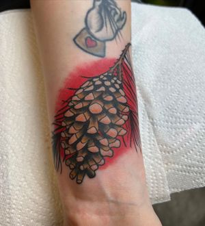 Pinecone Traditional Tattoo done at Hammersmith Tattoo London