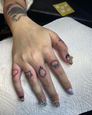 Finger Tattoos done at Hammersmith Tattoo London
