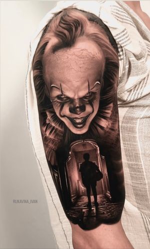 Pennywise realistic tattoo