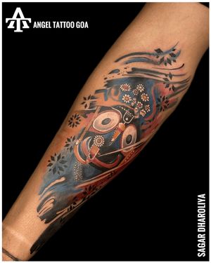 Lord Jagannath Tattoo Done By Sagar Dharoliya At Angel Tattoo Goa - Best Tattoo Artist in Goa - Best Tattoo Studio in Goa