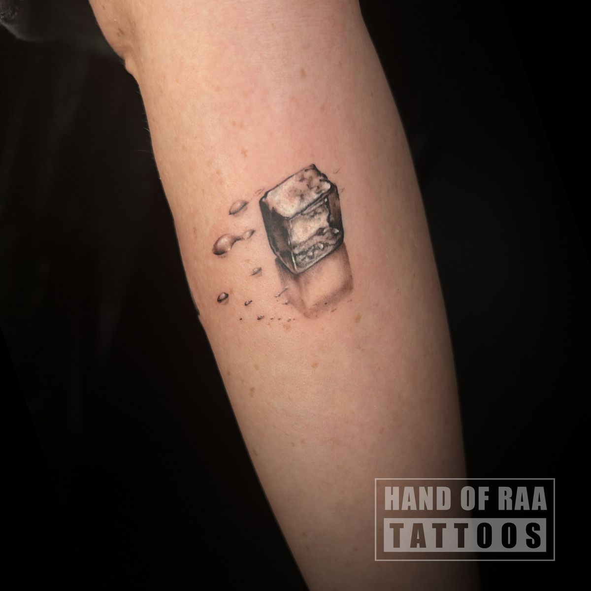 Tattoo uploaded by Raa • micro realism ice cube tattoo • Tattoodo