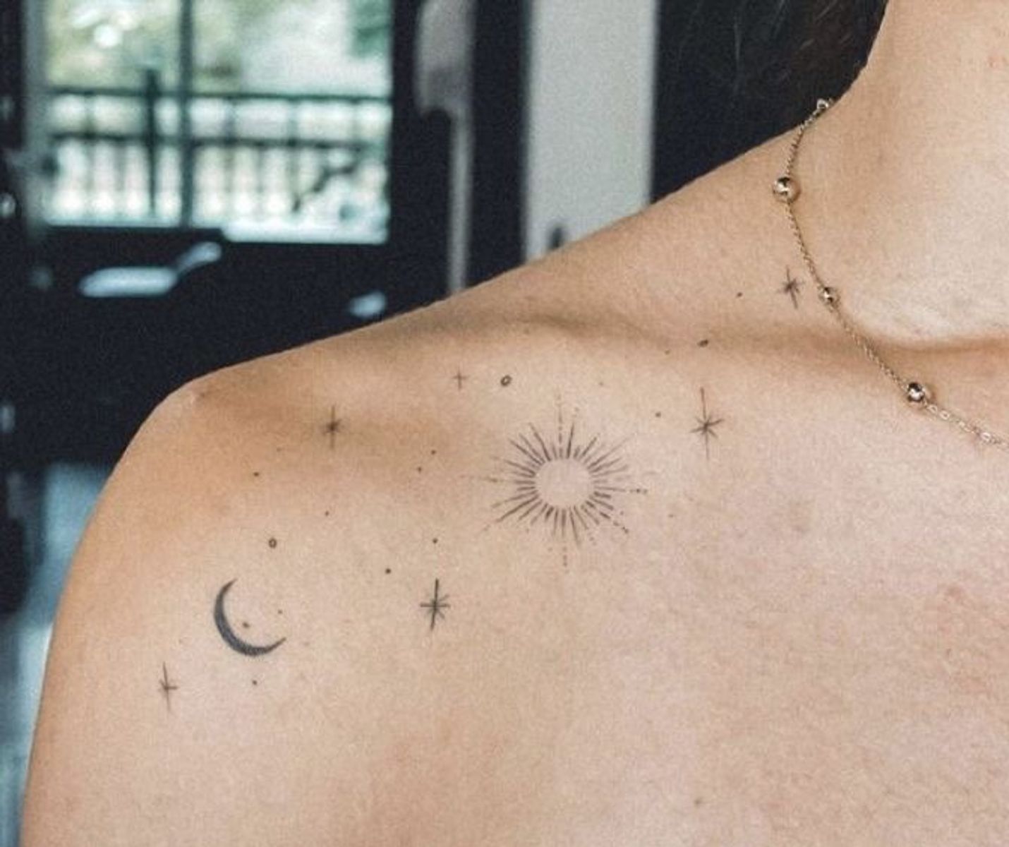 Tattoo uploaded by Zoe O’Shea • minimalist moon n star • Tattoodo