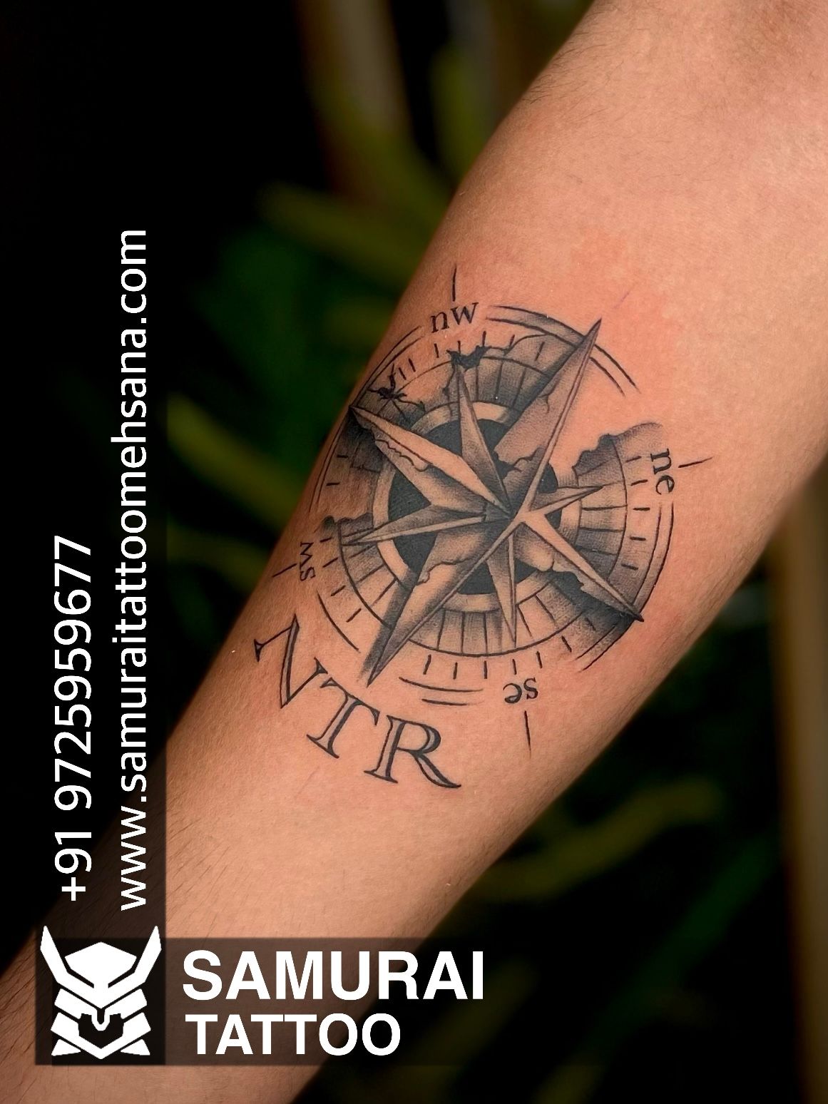 Tattoo Villa - Did this compass tattoo with anchor and ship. Thanks for  looking. Tattoo done by our artist @sohal.harminder DM for appointments.  tattoovilla1@gmail.com Ring us +919818190417, +919818190917. #tattoo  #compasstattoo #anchortattoo #tattoos #