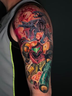 Super Metroid half sleeve , five sessions ,6 to 8 hour sessions