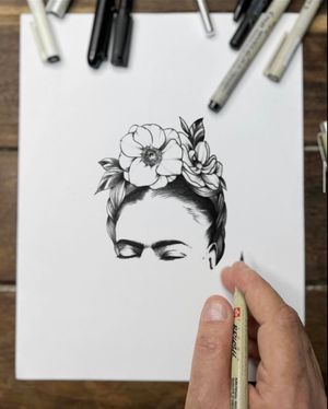 Frida Kahlo Tattoo Design 