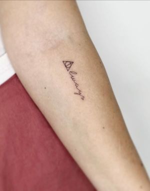 Fine Line Script Tattoo