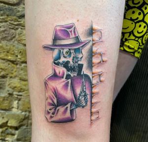 Colour fine line traditional gangster 