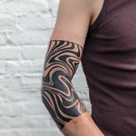 Abstract black work arm band for Alex 