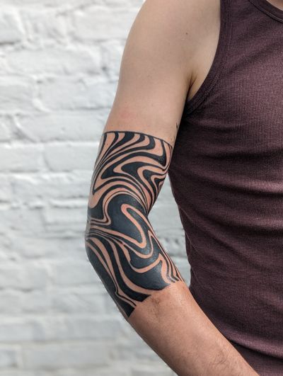 Abstract black work arm band for Alex 