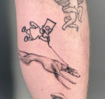 Realism dog with Bart Simpson 