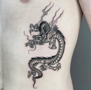 Fine line Japanese style dragon 