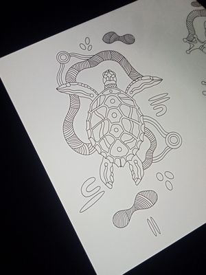 Indigenous sea turtle totem 