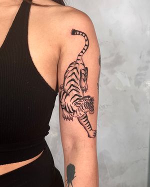 Traditional tiger tattoo 