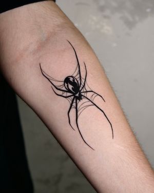 Get a unique spider illustration in bold blackwork style by the talented artist Andrew Garinther.