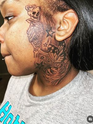 Cool face tattoo I Freestyled 