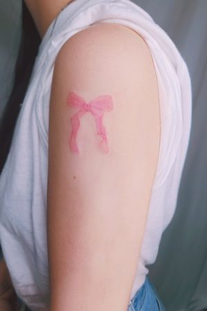 Pink Ribbon tattoo✅ Color tattoo#fineline #blackandgrey #lack #line #simpletattoo #line #linedrawing #linetattoo #tattooed #tattoodo #blackwork #colortattoo #color #minitattoo #small #tiny #microrealism #realism