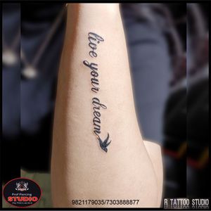 live your dream (script tattoo)..#liveyourdream #live #dream #script #scripttattoo #lettering #letteringtattoo #calligraphy #love #lovelife #tattoo #tattooed #tattooing #tattooart #ink #inked #art #artist  #rtattoo #rtattoos #rtattoostudio #ghatkopar #ghatkoparwest #mumbai #india