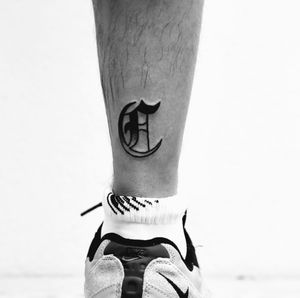 Get a stylish and personalized letter tattoo by the talented artist Danilo. Perfect for adding a unique touch to your body art.