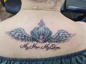 wings with crown tattoo