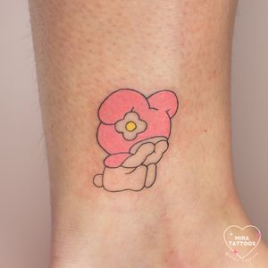 Get a cute and colorful anime tattoo of My Melody in kawaii style by talented artist Mika Tattoos.