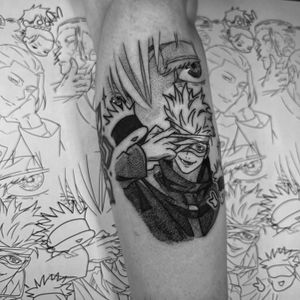 Satoru Gojo 
Jujutsu Kaisen tattoo 
