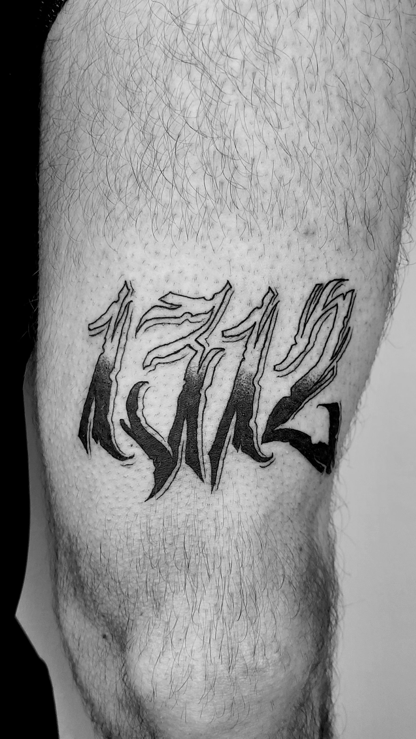 Gothic Number Tattoo • Tattoodo