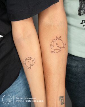 Matching couple/bestfriend Tattoo made by Prasad Sonawane at Circle Tattoo Andheri 
