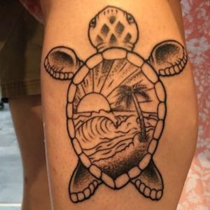 Beach theme sea turtle