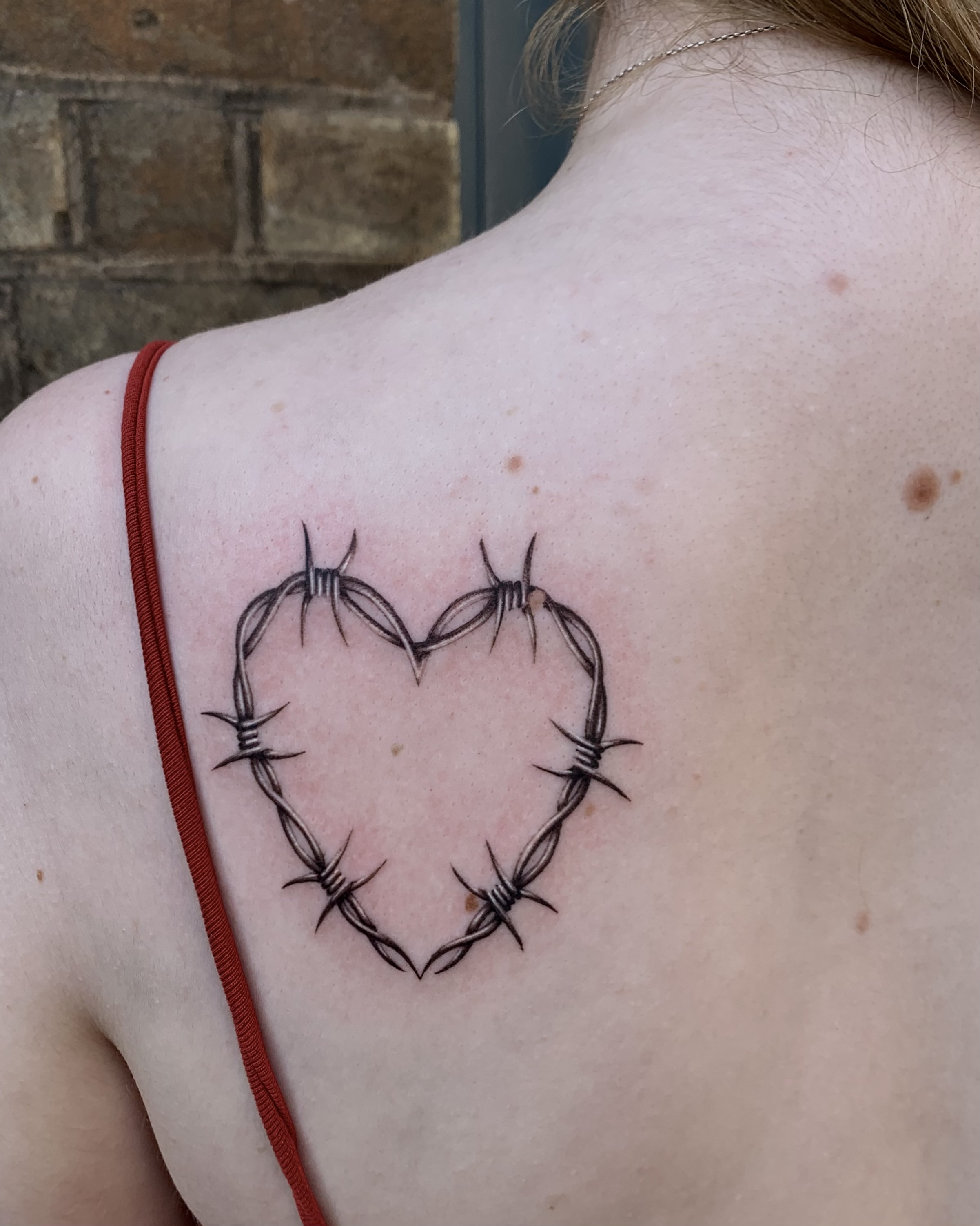 Heart with Barbed Wire Tattoo • Tattoodo