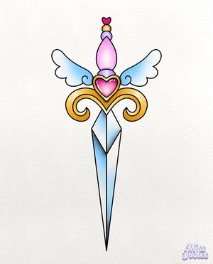 Pastel traditional-inspired magical girl dagger 🗡️💖