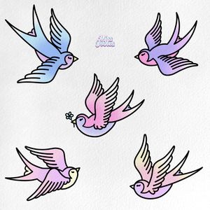 Collection of pastel traditional swallows 🐦 