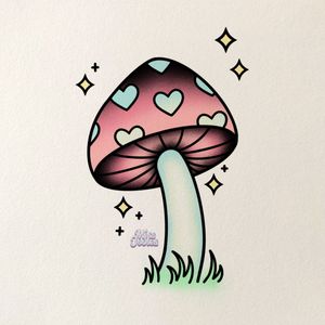 Pastel traditional mushroom with sparkles 🍄 ✨ 