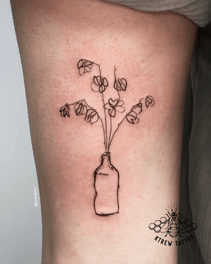 Physalis Seed Stem Pod Ignorant Fineline Tattoo by Kirstie at KTREW Birmingham Tattoo Shop UK#ignorant #fineline #floral