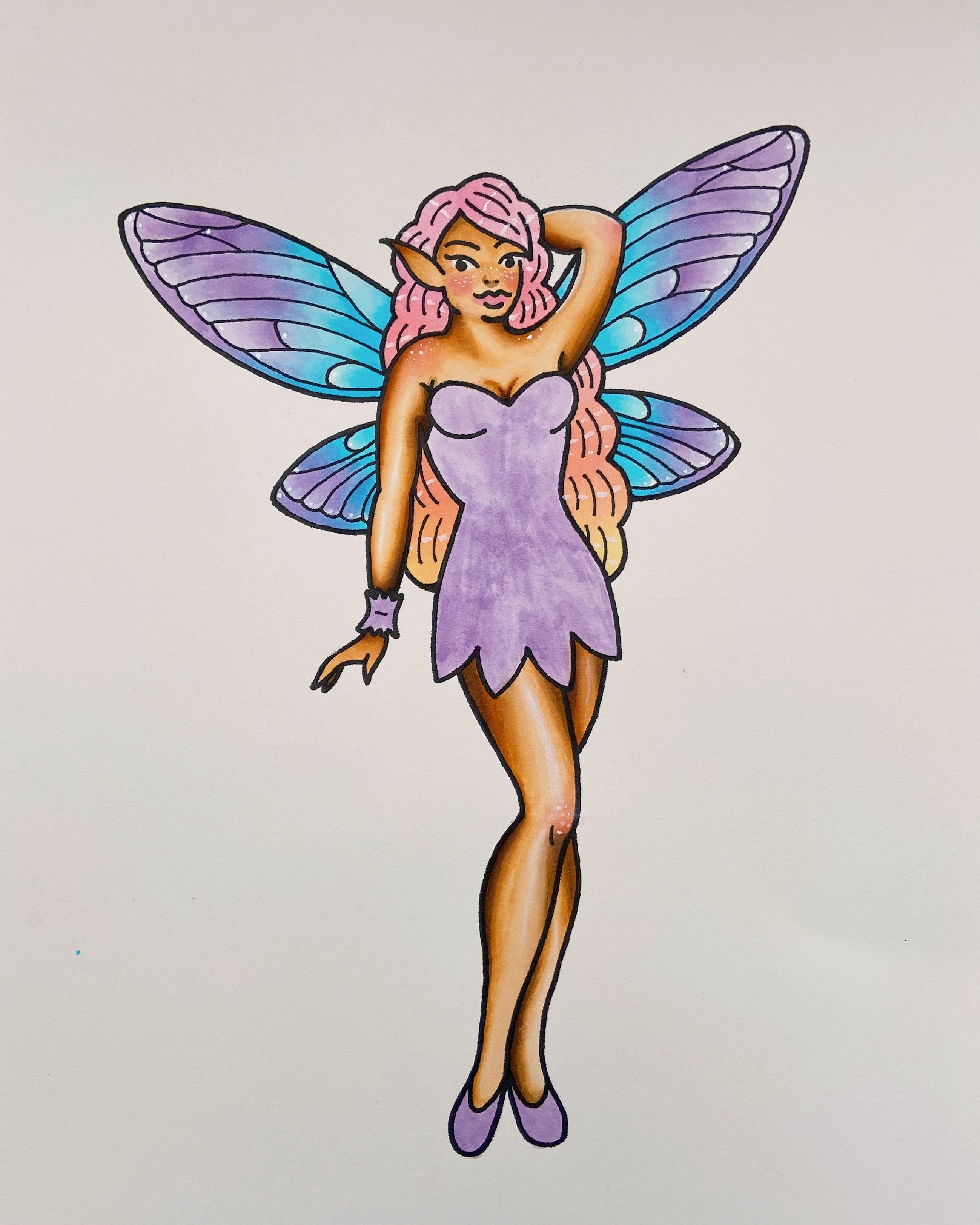 A bird fairy - colored pencils by f-a-d-i-l on DeviantArt