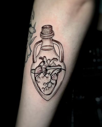 Heart in a bottle.
