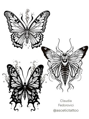 Butterflies Flash Tattoos
