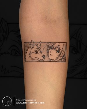 Anime with Dog made by Novel Fernandez at Circle Tattoo India 