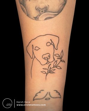 Dog Tattoo made by Harsh Kava at Circle Tattoo India