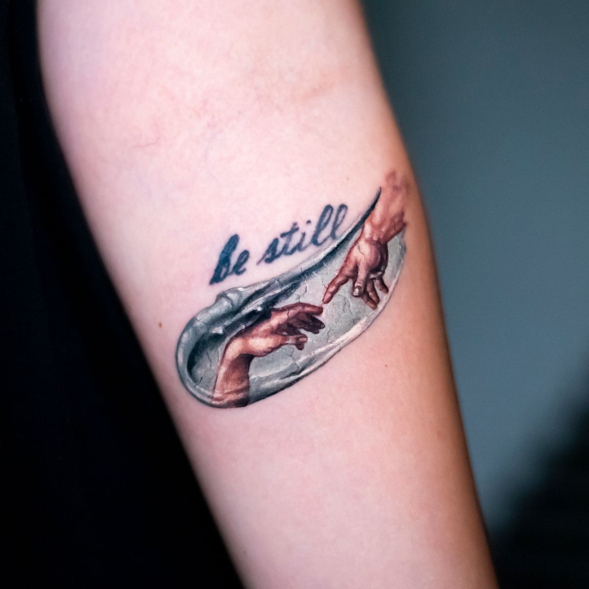 Tattoo uploaded by Ksu Arrow  La creazione di Adamo  Tattoodo