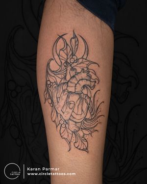 Heart Tattoo made by Karan Parmar at Circle Tattoo India 