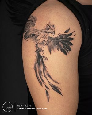 Wings of Power Tattoo made by Harsh Kava at Circle Tattoo India