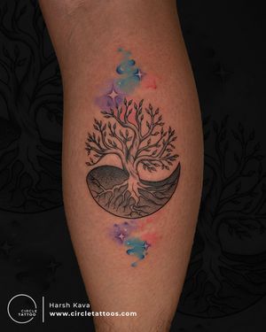 Color Nature Tattoo made by Harsh Kava at Circle Tattoo India