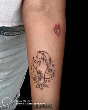 Moon Tattoo made by Bijoy Mathew at Circle Tattoo Indore 
