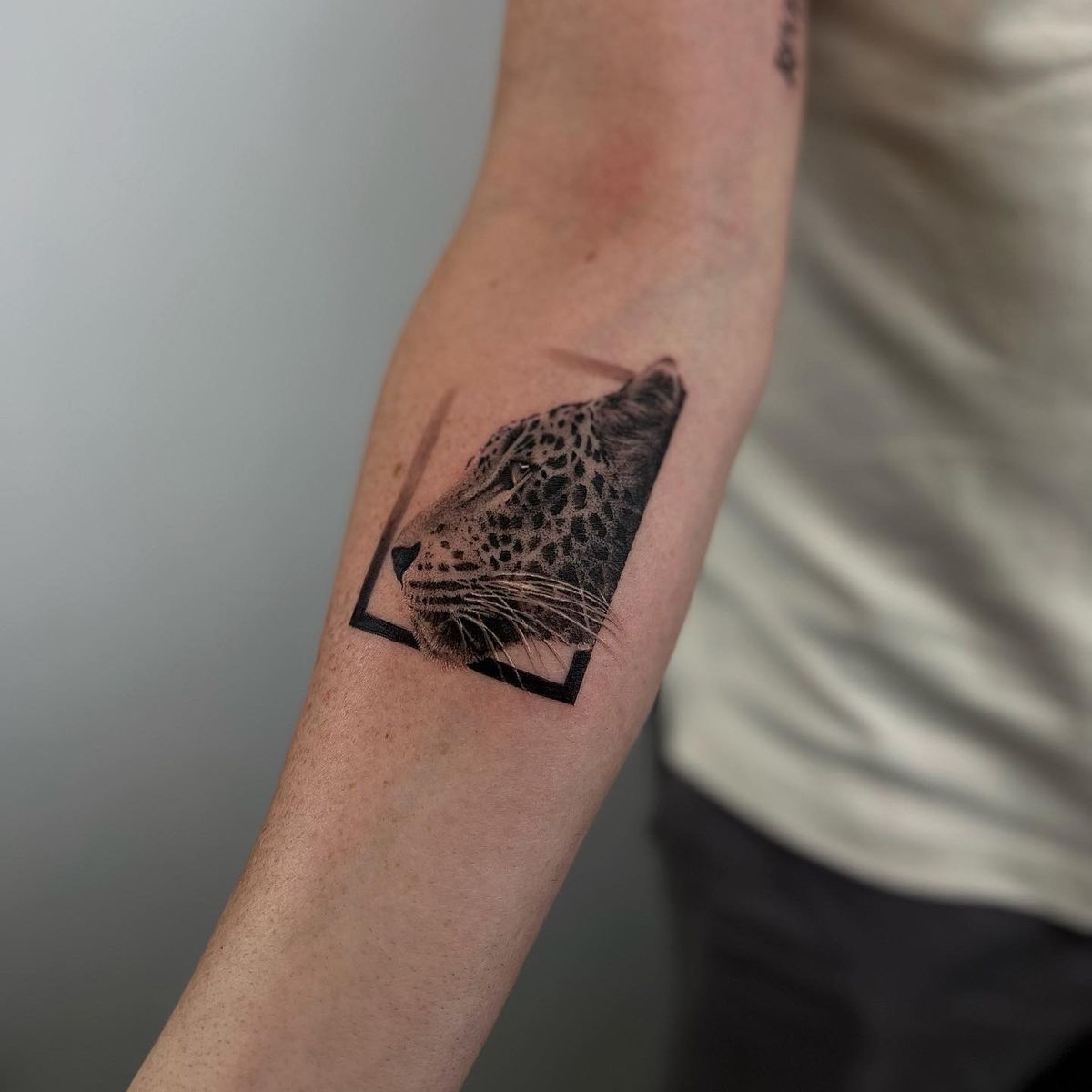 Tattoo uploaded by DAX • Panther micro realism portrait • Tattoodo