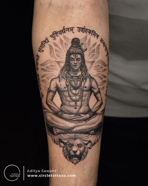 Shiv Tattoo made by Aditya Sawant at Circle Tattoo Pune